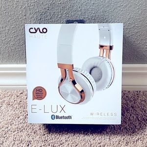 NEW - Cylo Haute E-Lux Wireless Bluetooth Headphones White & Gold - Sealed